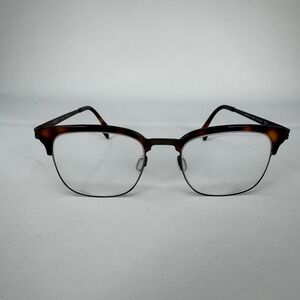 Modo Eyeglasses‎ Unisex 51-19-142 Tortoiseshell Titanium Browline Frames ONLY